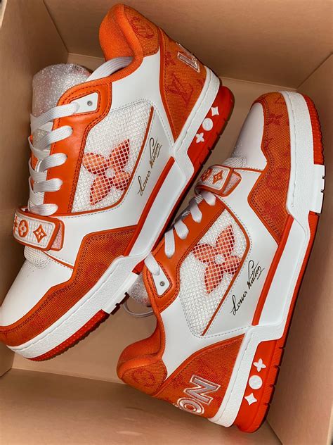 orange lv trainers